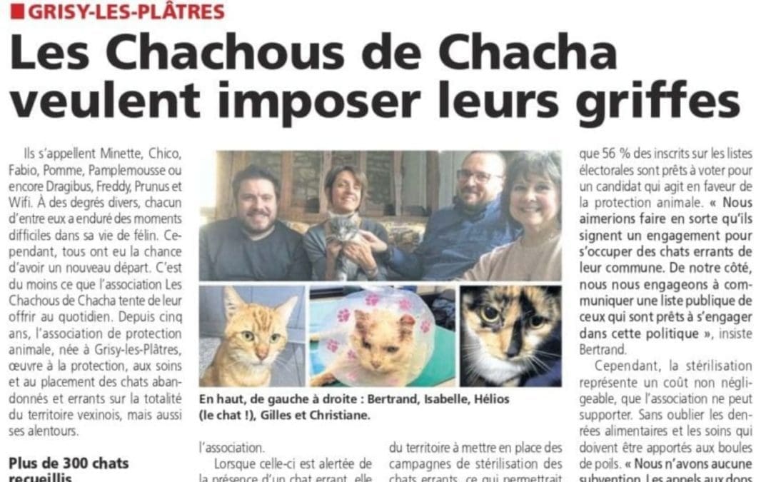 Les Chachous sont passés dans le journal !